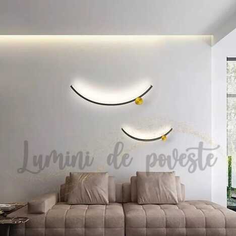 Aplica LED 26W Smile, LED inclus, 1 surse de iluminare, Lumina: Cald, Natural, Rece, Echivalent 104W